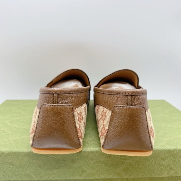 GUCCI Interlocking G Horsebit Logo Supreme Loafer Brown Leather Mens UK 7 US 7.5 - Picture 7 of 14